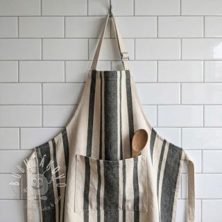 Dekoračná látka Bernadette stripe kaki