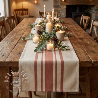 Dekoračná látka Bernadette stripe terracotta