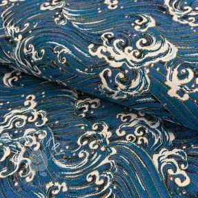 Dekoračná látka jacquard Swell allover bleu