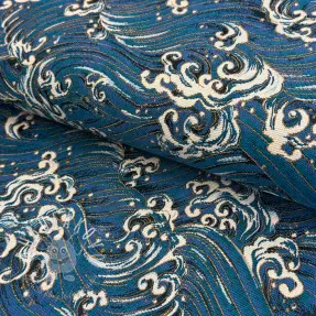 Dekoračná látka jacquard Swell allover bleu