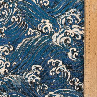 Dekoračná látka jacquard Swell allover bleu
