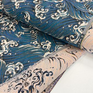 Dekoračná látka jacquard Swell allover bleu