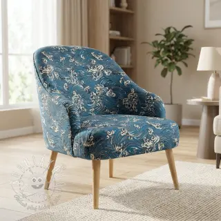 Dekoračná látka jacquard Swell allover bleu