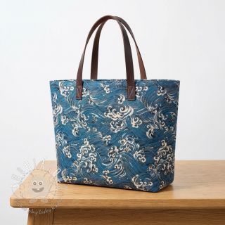 Dekoračná látka jacquard Swell allover bleu