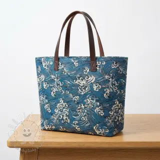 Dekoračná látka jacquard Swell allover bleu