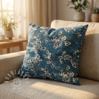 Dekoračná látka jacquard Swell allover bleu