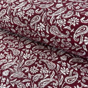 Dekoračná látka jacquard Mumbai allover bordeaux