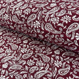 Dekoračná látka jacquard Mumbai allover bordeaux