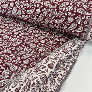 Dekoračná látka jacquard Mumbai allover bordeaux