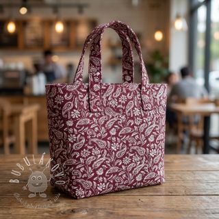 Dekoračná látka jacquard Mumbai allover bordeaux
