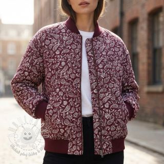Dekoračná látka jacquard Mumbai allover bordeaux