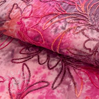 Bavlnená látka TIE DYE Chenille manon design C
