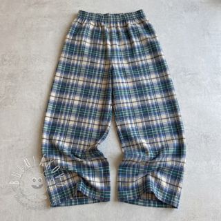 Bavlnená látka YARN DYED CHECK BRUSHED blue