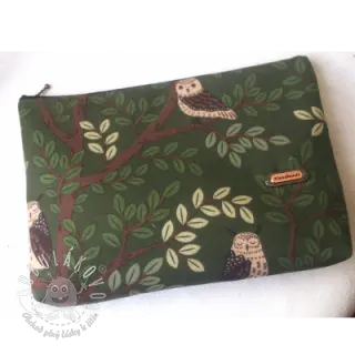 Dekoračná látka premium Forest Wood Owl