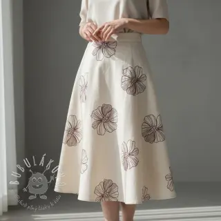 Viskóza s ľanom EMBROIDERY Flower Maya natural