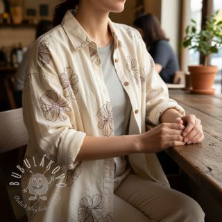 Viskóza s ľanom EMBROIDERY Flower Maya natural