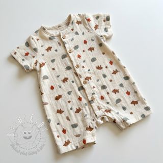 Dvojitá gázovina/mušelín Forest animals ORGANIC SIMPLY NATURAL