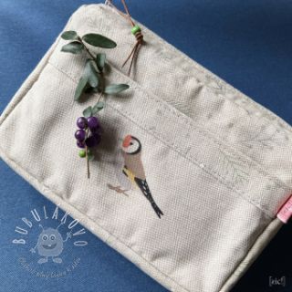 Dekoračná látka Linenlook Tiny Garden Birds