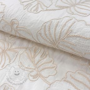 Bavlnená látka VOILE EMBROIDERY Kady off white