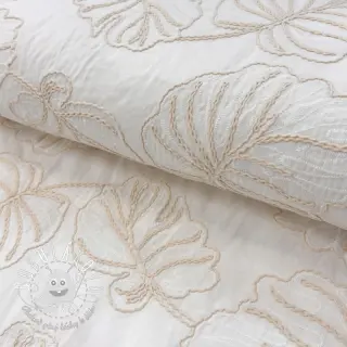 Bavlnená látka VOILE EMBROIDERY Kady off white