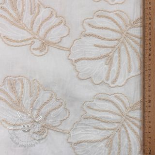 Bavlnená látka VOILE EMBROIDERY Kady off white