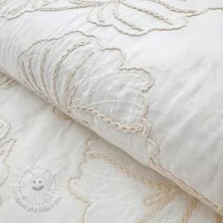 Bavlnená látka VOILE EMBROIDERY Kady off white