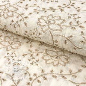Bavlnená látka VOILE EMBROIDERY Kiara off white