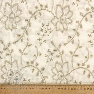 Bavlnená látka VOILE EMBROIDERY Kiara off white