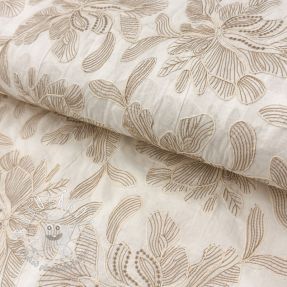 Bavlnená látka VOILE EMBROIDERY Kim off white