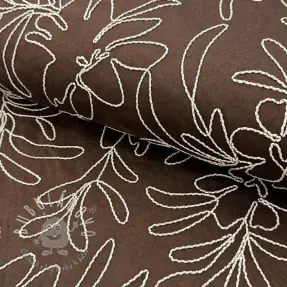Semiš Tape flower dark brown