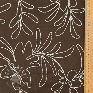 Semiš Tape flower dark brown