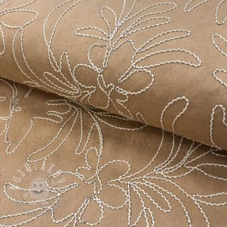 Semiš Tape flower beige