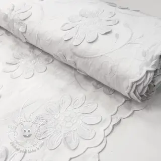 Bavlnená látka EMBROIDERY Bellagio white