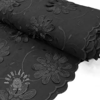 Bavlnená látka EMBROIDERY Bellagio black