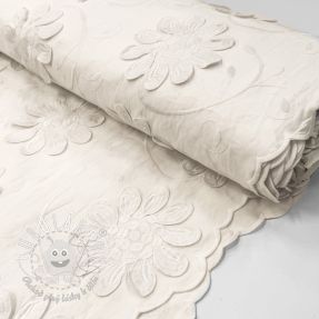 Bavlnená látka EMBROIDERY Bellagio off white