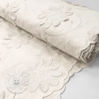 Bavlnená látka EMBROIDERY Bellagio off white