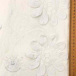 Bavlnená látka EMBROIDERY Bellagio off white