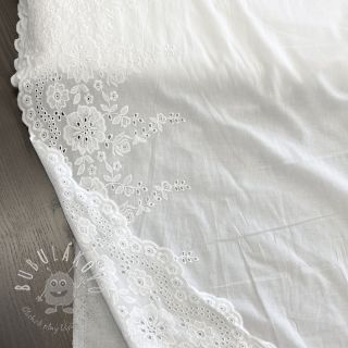 Bavlnená látka EMBROIDERY Leon border