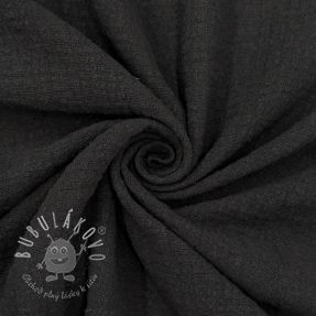 Bavlnená látka SLUB WASHED black