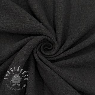 Bavlnená látka SLUB WASHED black
