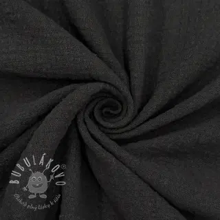 Bavlnená látka SLUB WASHED black