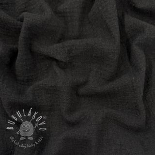 Bavlnená látka SLUB WASHED black