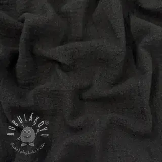 Bavlnená látka SLUB WASHED black