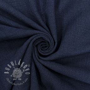Bavlnená látka SLUB WASHED navy