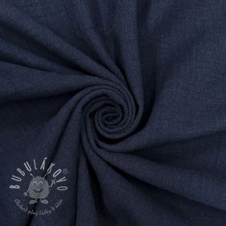 Bavlnená látka SLUB WASHED navy