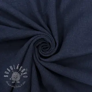 Bavlnená látka SLUB WASHED navy