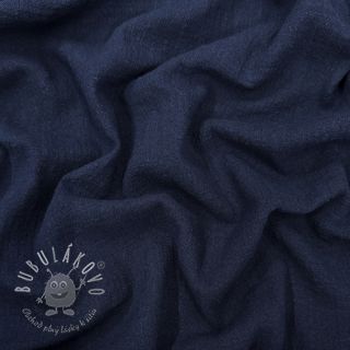 Bavlnená látka SLUB WASHED navy