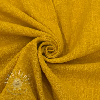 Bavlnená látka SLUB WASHED ochre