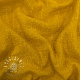 Bavlnená látka SLUB WASHED ochre