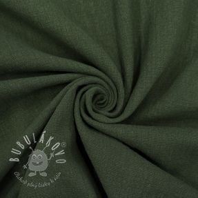 Bavlnená látka SLUB WASHED army green